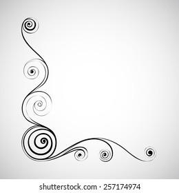  frame. Calligraphic design elements. Vector