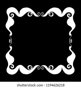 Frame calligraphic vector swirl. Decorative design. Vintage element for design monograms, frames, menus and labels. Design of the website, cafes, boutiques, wedding invitation.
