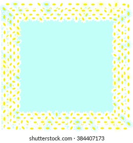 frame with camomile