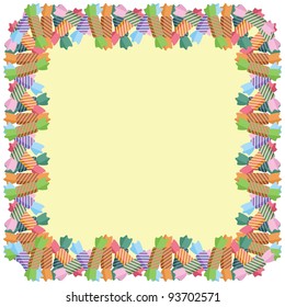 frame with candies