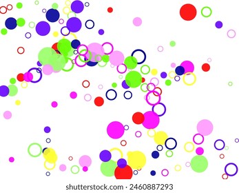 Frame of candies on a white background.vector  Green background. blue wallpaper. foam balls.