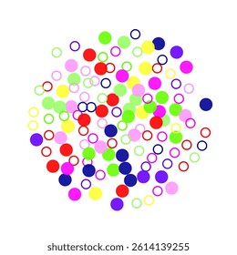 Frame of candies on a white background.vector  Seamless Graphic Blob. Geometric Ink Dot Pattern