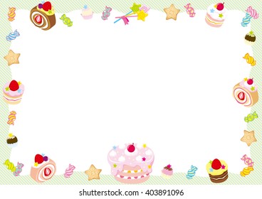 frame candy cake cookies