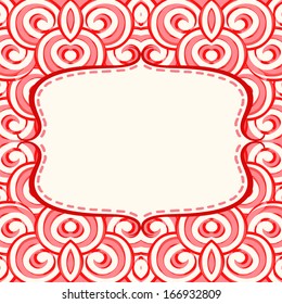 Frame with candy lollipops background