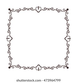 frame card design decoration template vintage vector illustration