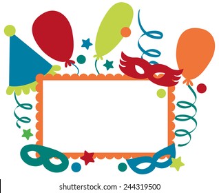 Frame for carnival or party invitation