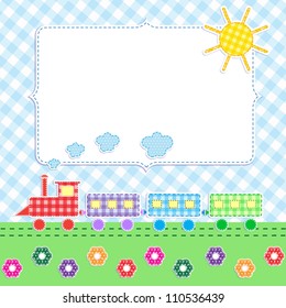 Frame with cartoon train