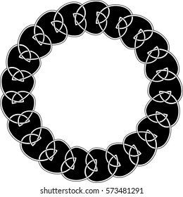 Frame Celtic pattern. Element of Scandinavian or Celtic ornament 