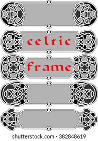 Frame in Celtic style a vector an element of design