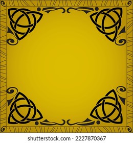 Frame with Celtic Symbols - Celtic Knot - Square - Sacred Geometry - Energy