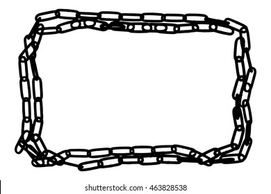 The frame of the chain. Vector illustration.