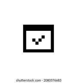 frame check pixel perfect icon design. Flat style design isolated on white background. Vector illustration