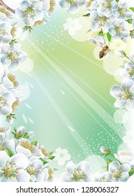 Frame with cherry blossom