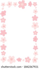 Frame of cherry blossom which bloomed in full bloom in the spring