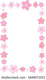 Cute Cherry Blossom Square Frame Japanese Stock Illustration 1900568035