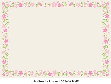 
Frame of the cherry blossoms