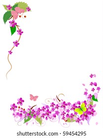 frame of cherry blossoms