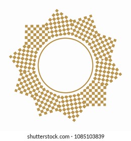 Frame with a chess pattern. Can be used for greeting card or wedding invitation