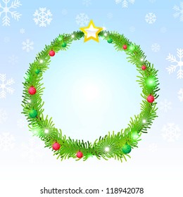 frame with christmas background