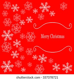 Frame for a Christmas card. Christmas background. Vector snowflakes for your design.
