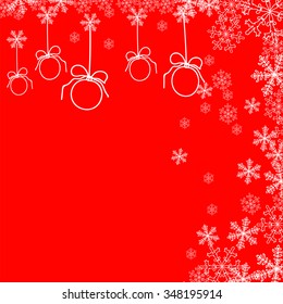 Frame for a Christmas card. Christmas background. Vector snowflakes for your design.