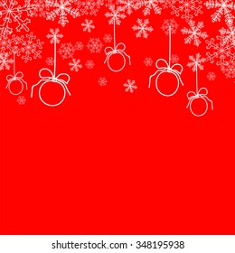 Frame for a Christmas card. Christmas background. Vector snowflakes for your design.