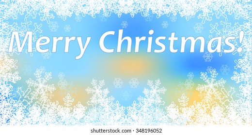 Frame for a Christmas card. Christmas background. Vector snowflakes for your design.
