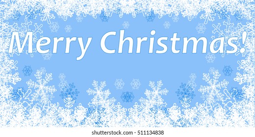 Frame for a Christmas card. Christmas background. Vector snowflakes for your design.