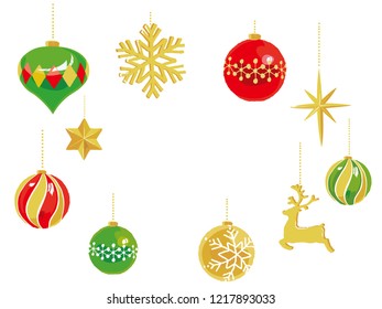 frame of Christmas ornament