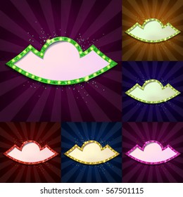 Frame cinema set. Vector illustration 10 eps