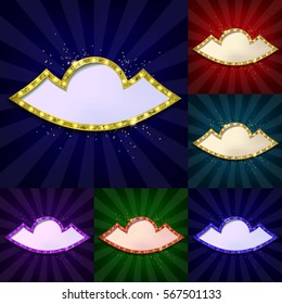 Frame cinema set. Vector illustration 10 eps