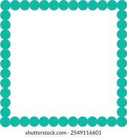 Frame van cirkel blauwe stippen, gestippelde rechthoek leeg, Kid tekstvak, stippellijn rand