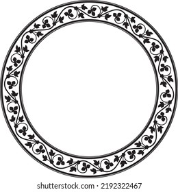 frame with circle floral ornament