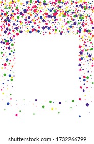 Frame Circle Illustration. Green Dot Background. Carnival Confetti Decoration. 