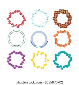 Frame Circle vector Line on white background image for web, presentation, logo, Icon Symbol, frame, photo