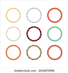 Frame Circle vector Line on white background image for web, presentation, logo, Icon Symbol, frame, photo