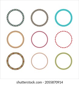 Frame Circle vector Line on white background image for web, presentation, logo, Icon Symbol, frame, photo