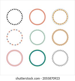 Frame Circle vector Line on white background image for web, presentation, logo, Icon Symbol, frame, photo