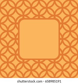Frame with circles pattern. Geometric background. Vector illustration