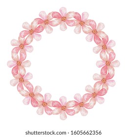 frame circular of cute flowers isolated icon vector illustration design