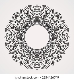 frame circular pattern mandala. suitable for henna, tattoos, photos, coloring books. islam, hindu,Buddha, india, pakistan, chinese, arab