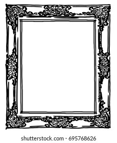 Frame classic sketchbook style : Vector eps.10