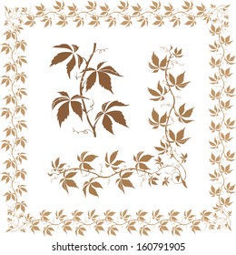Frame of the climbing plant and elements for making ornaments