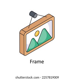 Frame Clock Vector Isometric Filled Outline icon for your digital or print projects.