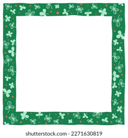 Frame with clover leaf pattern. Perfect for St. Patrick's Day.