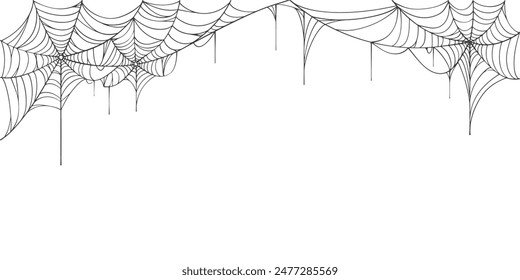 frame with cobweb, background with cobweb, Spider web line art vector eps