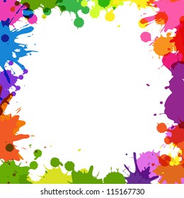 Frame Color Blobs Isolated On White Stock Vector (Royalty Free ...