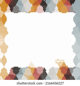 Frame With Color Blobs, Isolated On White Background, Vector Illustration