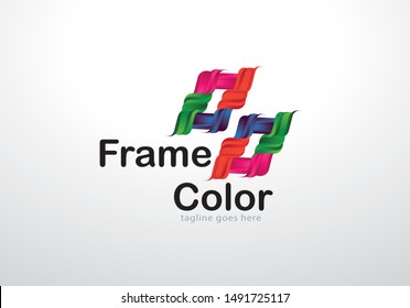Frame Color Creative Design Logo