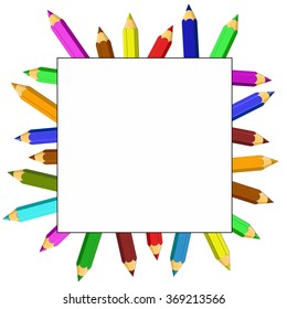 Frame from colored pencils. 